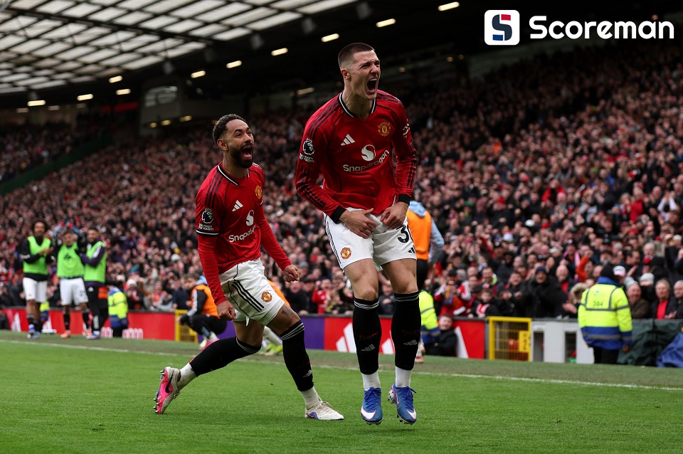 '카세미루-쿠냐-세슈코 연속골' 맨유, 아스톤 빌라 3-1 격파...3위 수성